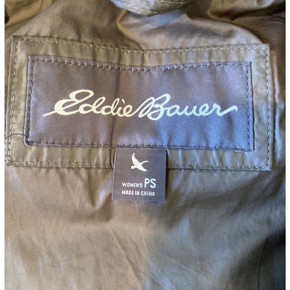 Eddie Bauer Hooded Coat Petite Size Small PS Women’s Taupe Full Zip - Picture 3 of 9